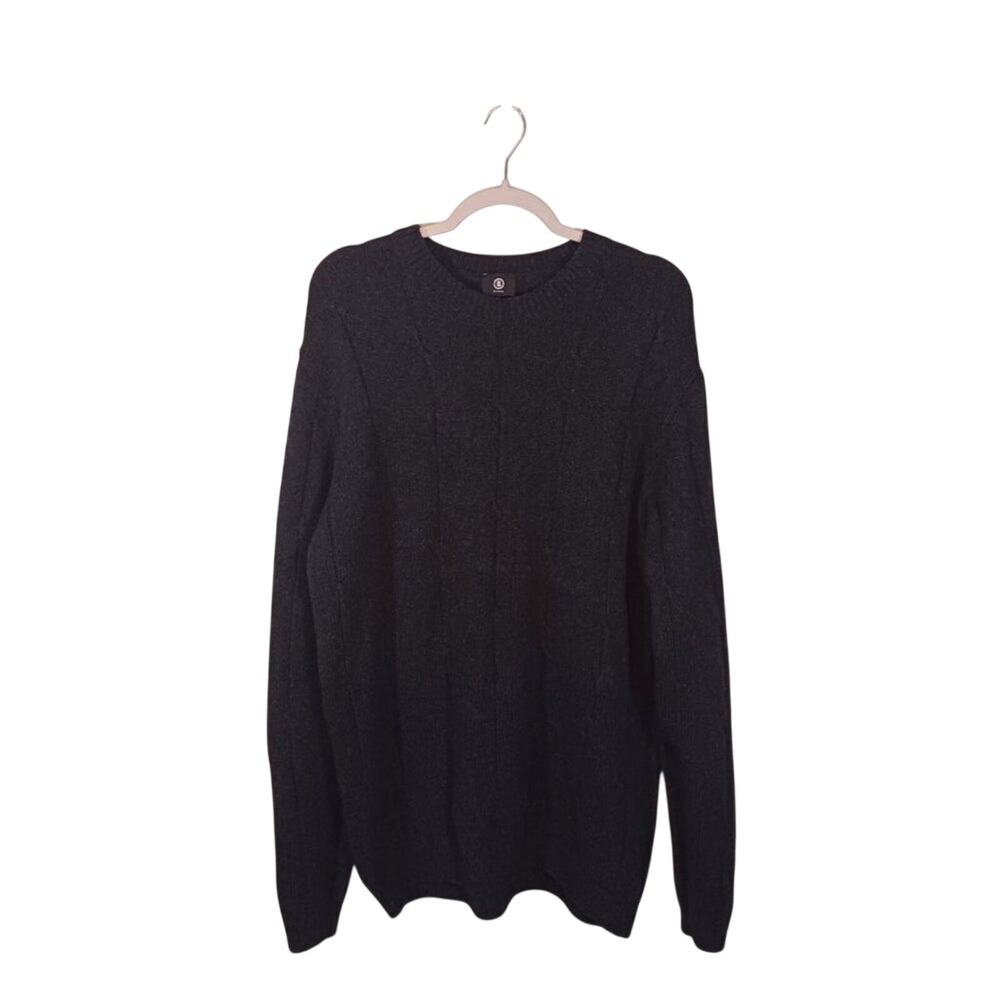 Bogner Wool Ski Winter Crew Neck Long Sleeve Gray Men's Sweater US 40/L